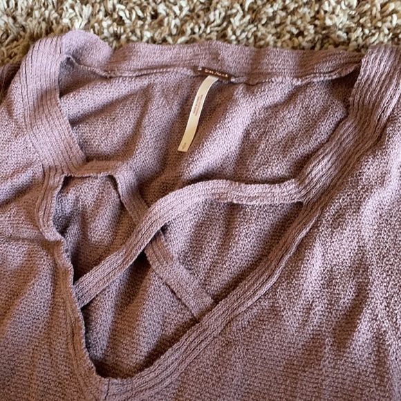 Free People Light Purple Tunic Criss Cross - Picture 3 of 6